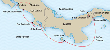 Around the World Private Jet SEA LION National Geographic NG Lindblad National Geographic NG CRUISES Sea Lion January 30 February 6 2016 Panama City, Panama to San Jose, Costa Rica