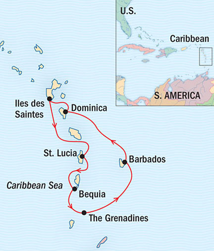Around the World Private Jet SEA CLOUD National Geographic NG Lindblad Sea Cloud February 4-11 2016 Bridgetown, Barbados to Bridgetown, Barbados