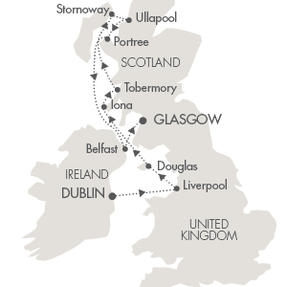 Cruises Le Boreal May 16-24 2016 Dublin, Ireland to Glasgow, United Kingdom