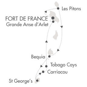 Cruises Le Ponant March 5-12 2016 Fort-de-France, Martinique to Fort-de-France, Martinique