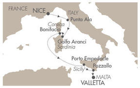 Cruises Le Ponant May 16-23 2016 Valletta, Malta to Nice, France