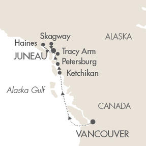 Cruises Le Soleal July 2-9 2016 Vancouver, Canada to Juneau, AK, United States