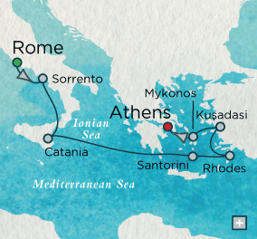 Crystal Cruises Serenity 2015 Myths and Monuments Map