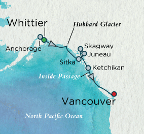 Alaska Discovery Map Crystal Cruises Serenity 2016 World Cruise