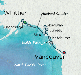 Alaskan Vistas Map Crystal Cruises Serenity 2016 World Cruise