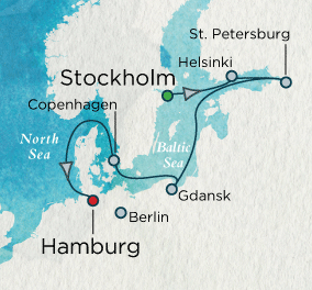 Baltic Discovery Map Crystal Cruises Symphony 2016