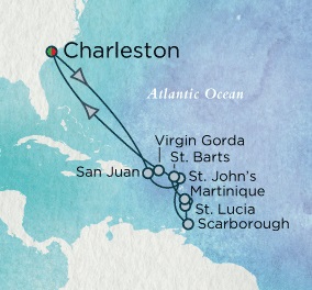 Crystal Cruises Serenity 2017 December 20 january 3 2018 Charleston, SC to Charleston, SC