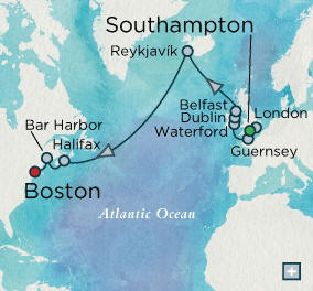 London (Southampton), England to Boston, MA - 14 Days Crystal Cruises Serenity 2014