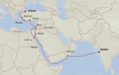 Oceania Nautica April 14 May 4 2017 Cruises Mumbai, India to Istanbul, Turkey