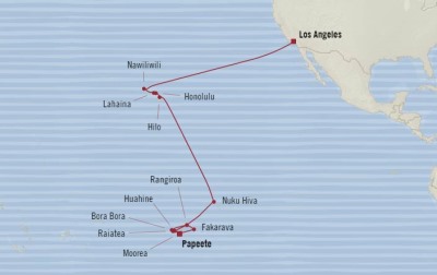 Oceania Sirena May 9 June 6 2017 Cruises Papeete, French Polynesia to Los Angeles, CA, United States
