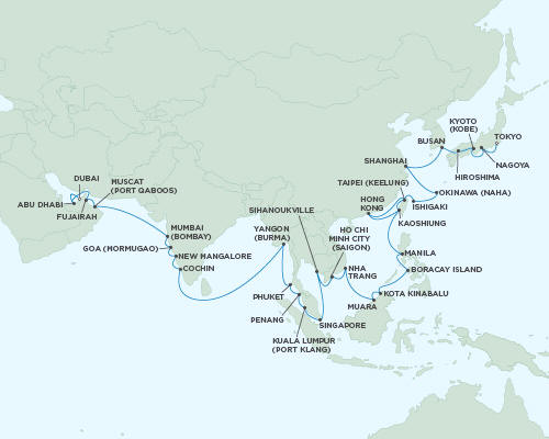 Regent Seas Seas Voyager Cruises March 11 May 3 2015 - 53 Days