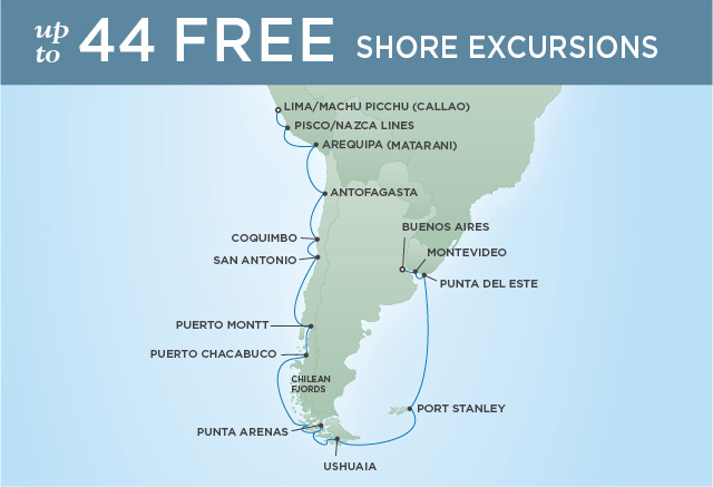 JOURNEY TO TIERRA DEL FUEGO | 21 NIGHTS | DEPARTS NOV 16, 2019 | Seven Seas Mariner