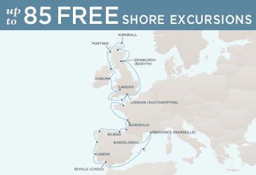 Route Map Regent Seven Seas Cruises Voyager RSSC September 2-26 2013 - 24 Days 