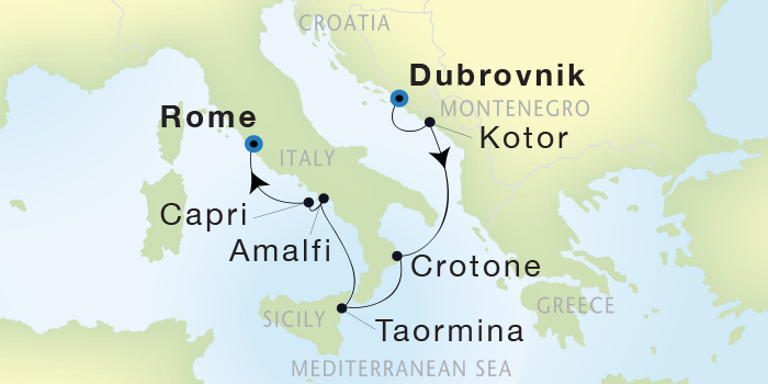 Seadream Yacht Club Cruise I August 27 September 3 2016 Dubrovnik, Croatia to Civitavecchia (Rome), Italy