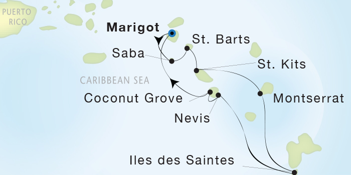 Seadream Yacht Club Cruise I February 20-27 2016 Marigot, St. Martin to Marigot, St. Martin