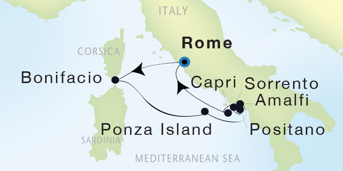 Seadream Yacht Club Cruise II June 4-11 2016 Civitavecchia (Rome), Italy to Civitavecchia (Rome), Italy