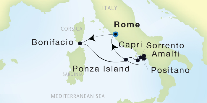 Seadream Yacht Club Cruise II October 8-16 2016 Civitavecchia (Rome), Italy to Civitavecchia (Rome), Italy