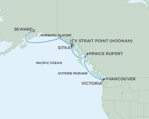 Seven Seas Mariner May 25 June 1 2016 Anchorage (Seward), Alaska to Vancouver, British Columbia, Canada