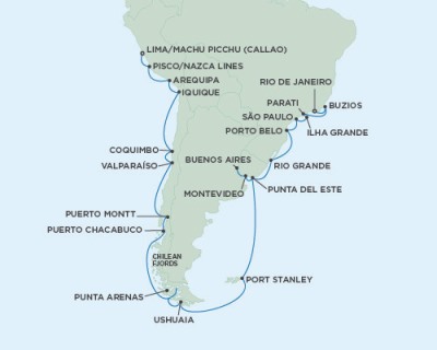Seven Seas Mariner - RSSC February 4 March 8 2017 Cruises Callao, Peru to Rio De Janeiro, Brazil