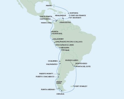 Seven Seas Mariner - RSSC January 17 February 25 2017 Cruises Miami, FL, United States to Buenos Aires, Argentina