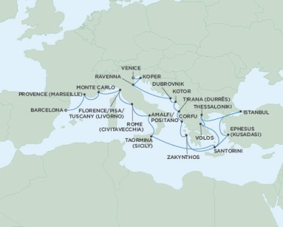 Seven Seas Navigator July 13 August 6 2016 Barcelona, Spain to Venice, Italy
