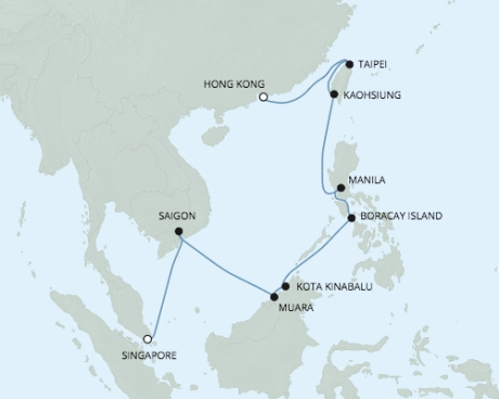 Seven Seas Voyager - RSSC February 20 March 7 2017 Cruises Singapore, Singapore to Hong Kong, China