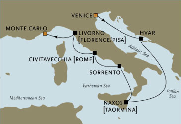 Deluxe Cruises - Seven Seas Navigator 2006 Venice to Monte Carlo May June
