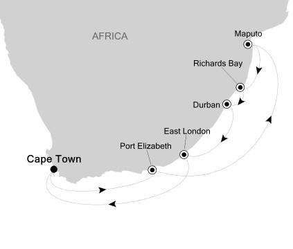 Silversea Silver Cloud January 18-28 2017 Cape Town, South Africa to Cape Town, South Africa