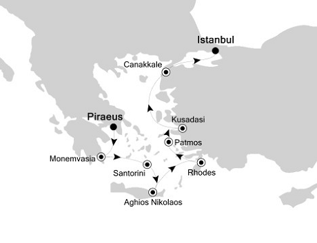 Silversea Silver Cloud May 18-27 2016 Athens (Piraeus), Greece to Istanbul