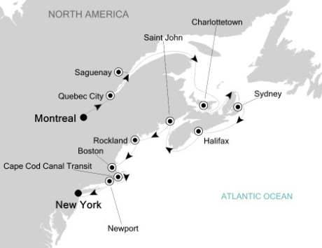 Silversea Silver Whisper October 1-12 2017 Montreal, Canada to New York, NY, United States