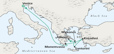 Penthouse, Veranda, Windows, Cruises Ship Charters, Incentive, Groups Cruise Venice to Athens