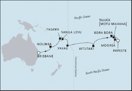 7 Seas Luxury Cruises Papeete to Brisbane