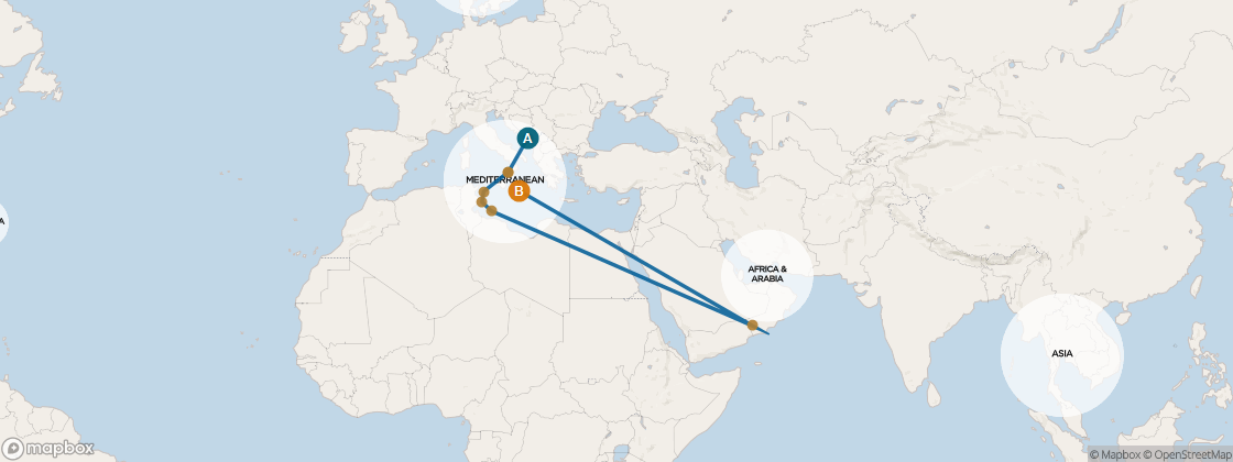 Seven Seas Mariner Voyage MAR260907 itinerary map from Amsterdam to Barcelona, September 7-18 2026, 11 days