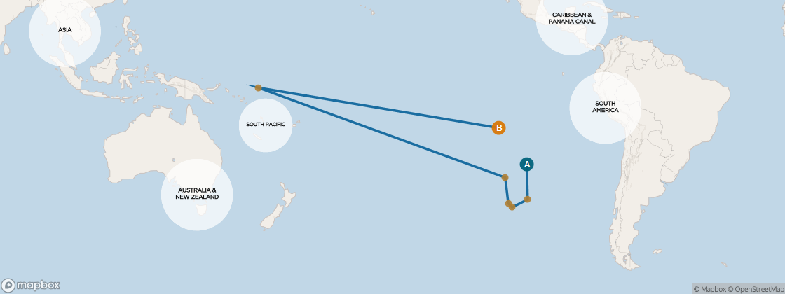Seven Seas Mariner Voyage MAR270220 itinerary map from Buenos Aires to Lima (Callao), February 20-March 10 2027, 18 days
