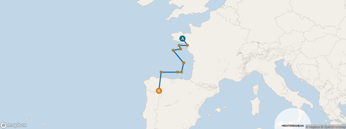 Seven Seas Mariner Voyage MAR270730 itinerary map from London (Southampton) to Lisbon, July 30-August 11 2027, 12 days