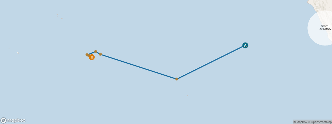 Seven Seas Mariner Voyage MAR290226 itinerary map from Lima (Callao) to Papeete (Tahiti), February 26-March 16 2029, 18 days