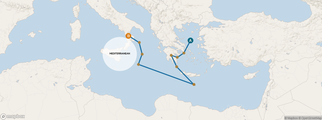 Seven Seas Navigator Voyage NAV261002 itinerary map from ISTANBUL to ROME (CIVITAVECCHIA), October 2-16 2026, 14 days