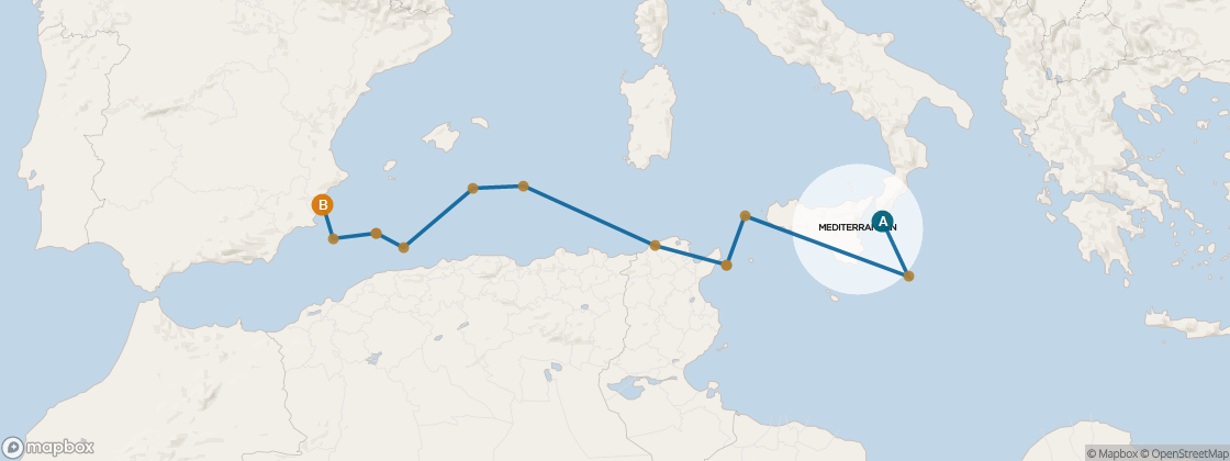 Seven Seas Navigator Voyage NAV270129 itinerary map from ATHENS (PIRAEUS) to LISBON, January 29-February 12 2027, 14 days