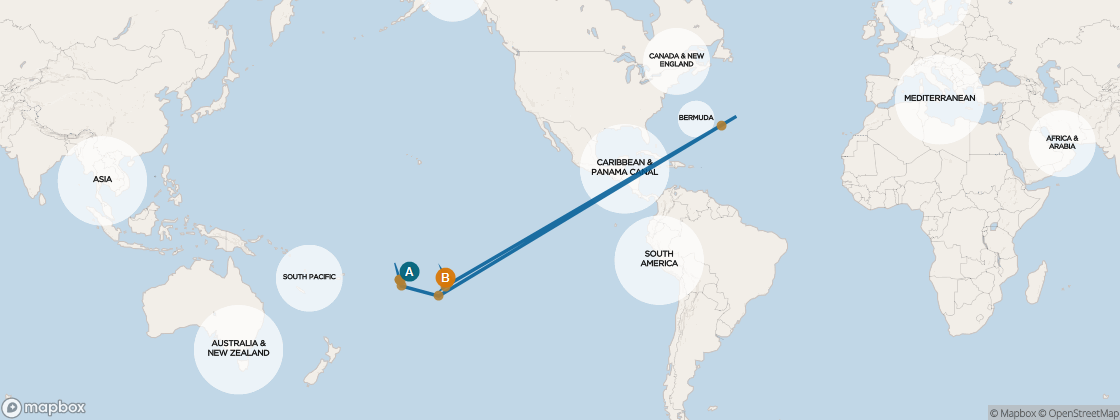 Seven Seas Navigator Voyage NAV270130 itinerary map from Sydney (Australia) to Auckland (New Zealand), January 30-February 13 2027, 14 days