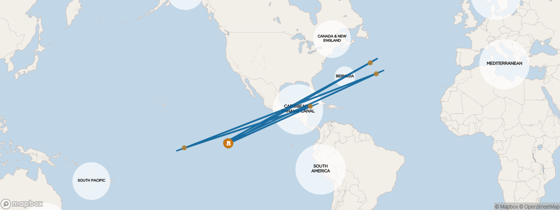 Seven Seas Navigator Voyage NAV270301 itinerary map from Papeete, Tahiti to Papeete, Tahiti, March 1-11 2027, 10 days