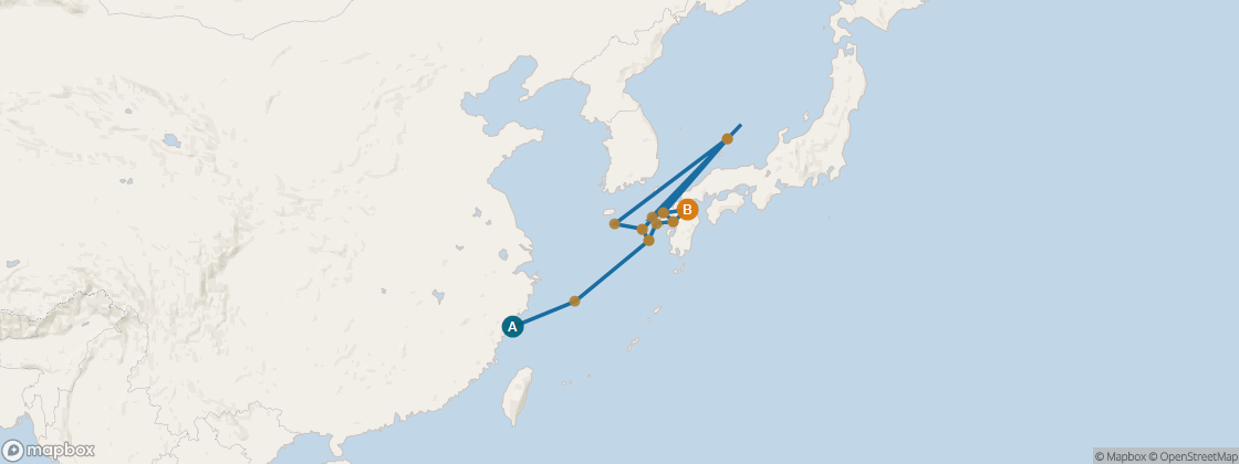 Seven Seas Navigator Voyage NAV270418A itinerary map from HONG KONG to KYOTO (KOBE), April 18-May 8 2027, 20 days