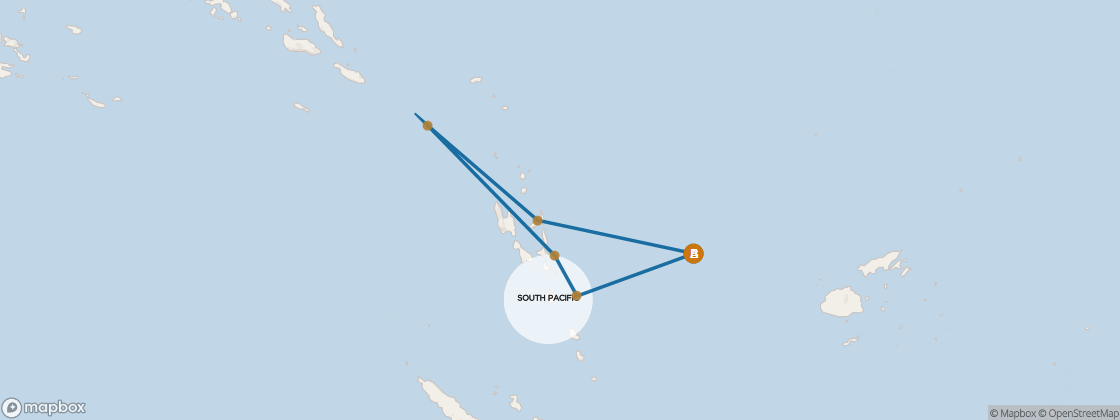 Seven Seas Navigator Voyage NAV270825 itinerary map from LAUTOKA to LAUTOKA, August 25-September 4 2027, 10 days