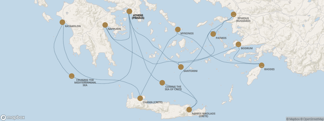 Seven Seas Splendor Voyage SPL260728A itinerary map from Athens (Piraeus) to Athens (Piraeus), July 28-August 11 2026, 14 days