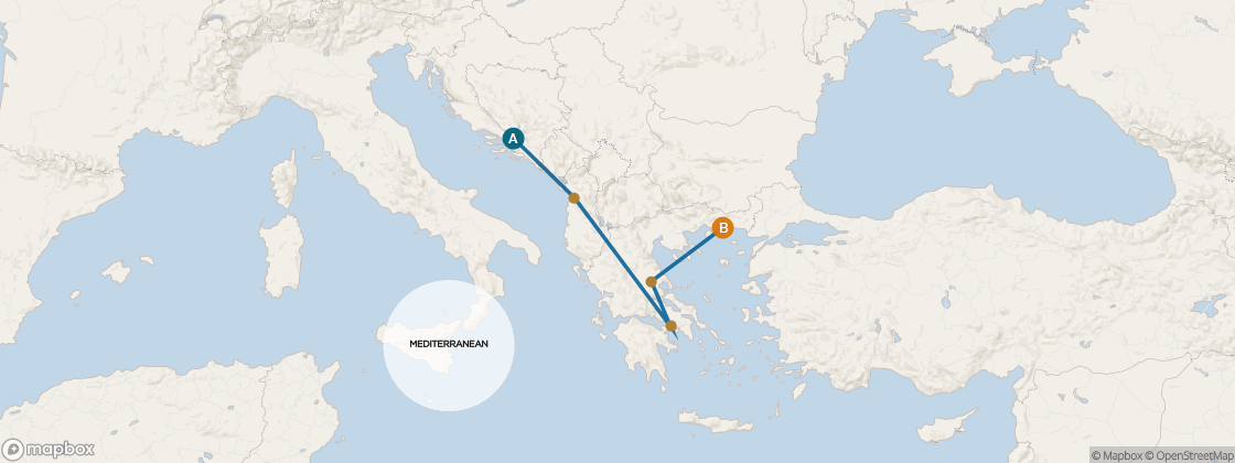 Seven Seas Voyager Voyage VOY260616 itinerary map from TRIESTE, ITALY to ISTANBUL, TURKEY, June 16-28 2026, 12 days