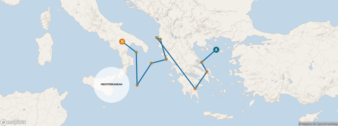 Seven Seas Voyager Voyage VOY260628 itinerary map from ISTANBUL, TURKEY to ROME (CIVITAVECCHIA), ITALY, June 28-July 10 2026, 12 days