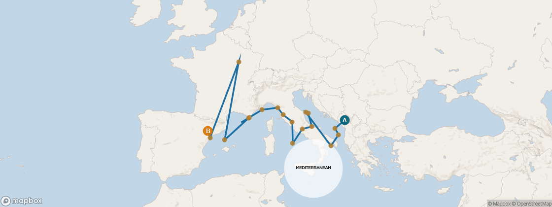 Seven Seas Voyager Voyage VOY260628A itinerary map from ISTANBUL, TURKEY to LISBON, PORTUGAL, June 28-July 20 2026, 22 days