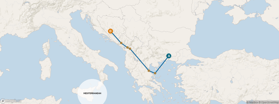 Seven Seas Voyager Voyage VOY261103 itinerary map from Istanbul to Trieste, November 3-10 2026, 7 days