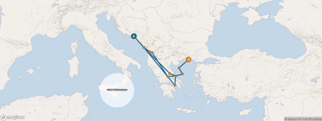 Seven Seas Voyager Voyage VOY261110A itinerary map from Trieste to Istanbul, November 10-27 2026, 17 days