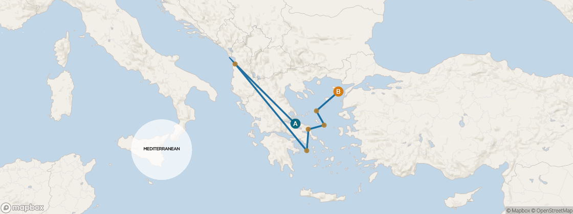 Seven Seas Voyager Voyage VOY261117 itinerary map from Athens (Piraeus) to Istanbul, November 17-27 2026, 10 days