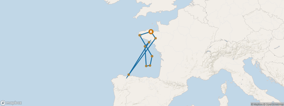 Seven Seas Voyager Voyage VOY270821 itinerary map from London (Southampton) to London (Southampton), August 21-September 2 2027, 12 days